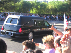 Photo of Ronald Reagan funeral procession
Newbury Park, CA  6-10-2004